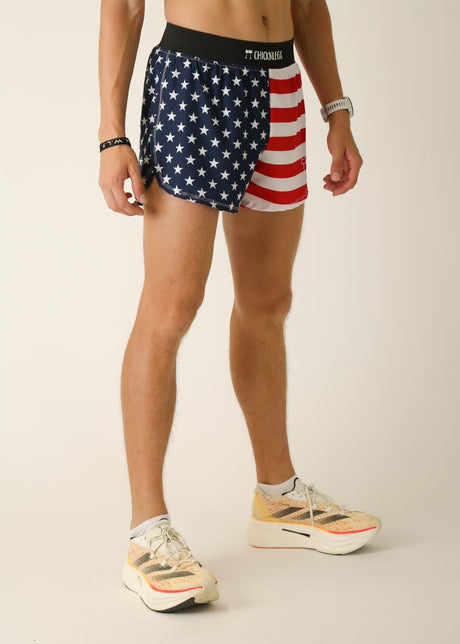 Load image into Gallery viewer, Men&#39;s USA 4&quot; Half Split Shorts XS S M L XL
