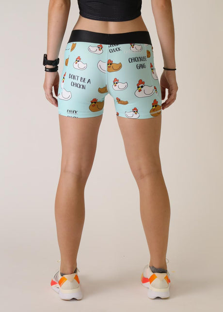 Load image into Gallery viewer, Women&#39;s Swaggy Chickens 3&quot; 2-Pocket Compression Shorts (Large)
