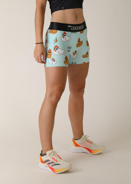 Load image into Gallery viewer, Women&#39;s Swaggy Chickens 3&quot; 2-Pocket Compression Shorts (Large)
