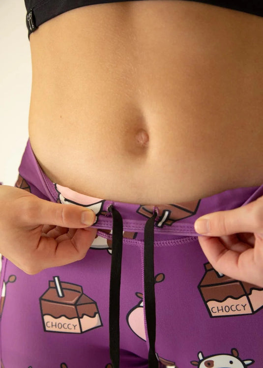 Women's Choccy Cows Leggings (Purple) XS S M L XL