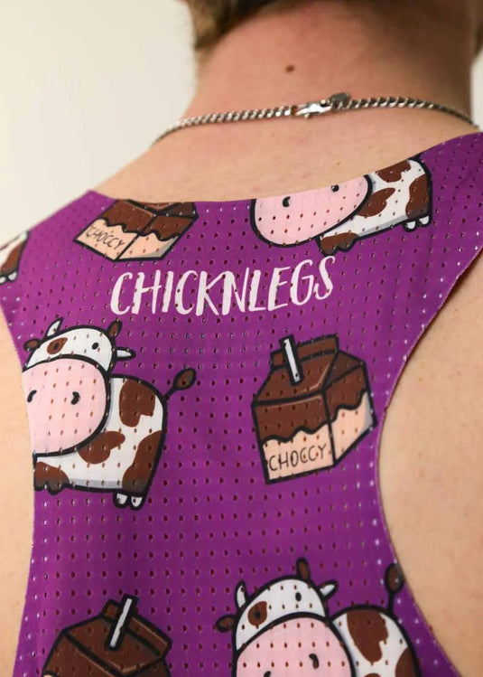 Men's Choccy Cows SP Performance Singlet (Purple) XS S M L XL