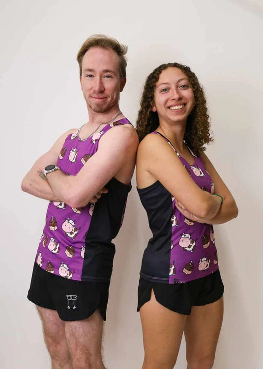 Men's Choccy Cows SP Performance Singlet (Purple) XS S M L XL