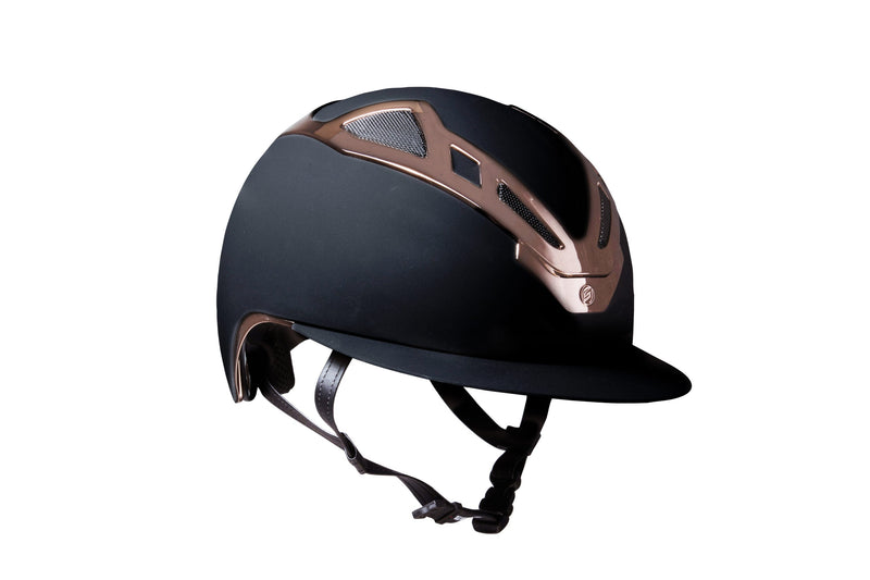 Load image into Gallery viewer, Suomy Apex Riding Helmet – Chrome Black Rose Gold Matte
