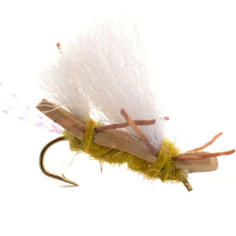 Load image into Gallery viewer, Chubby Chernobyl Ant Golden Foam Body Grasshopper Fly - 6 Flies Hook Size 10
