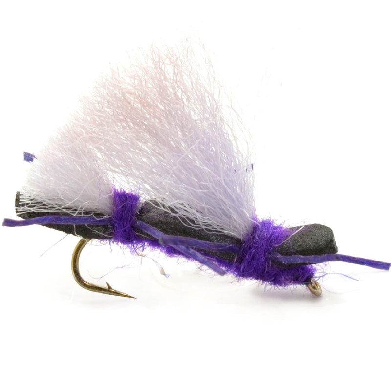 Load image into Gallery viewer, Chubby Chernobyl Ant Purple Foam Body Grasshopper Fly - 1 Dozen Flies Hook Size 10
