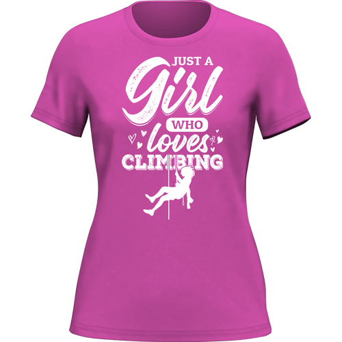 Climbing Just A Girl Who Loves Climbing T-Shirt for Women