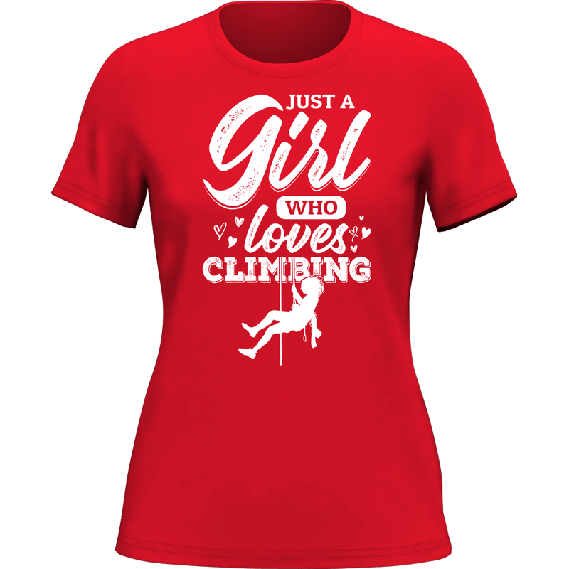 Load image into Gallery viewer, Climbing Just A Girl Who Loves Climbing T-Shirt for Women
