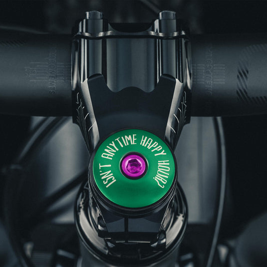 It's 5 of the Clock Anytime - Custom Bicycle Headset Cap