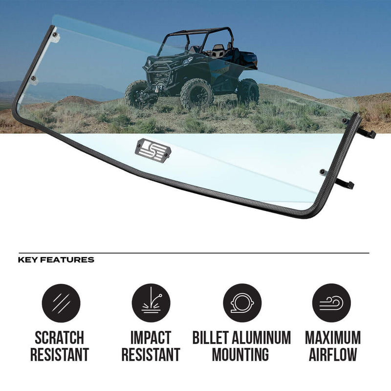 Load image into Gallery viewer, Commander/Maverick Sport/ Maverick Trail Polycarbonate Half Front Windshield
