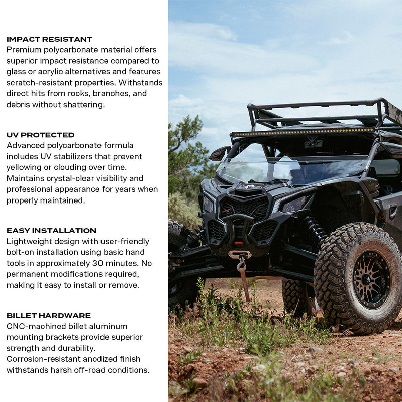 Load image into Gallery viewer, Can-Am Maverick X3 Polycarbonate Half Front Windshield
