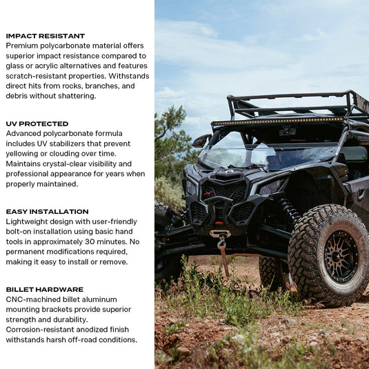 Can-Am Maverick X3 Polycarbonate Half Front Windshield