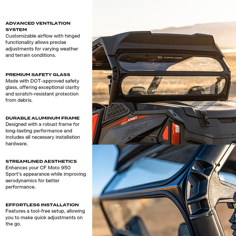 Load image into Gallery viewer, CF Moto 950 Sport Rear Windshield
