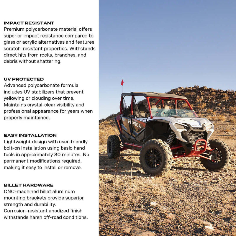 Load image into Gallery viewer, Honda Talon Polycarbonate Half Front Windshield
