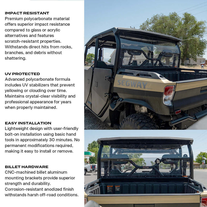 Load image into Gallery viewer, Segway UT10 Crew Polycarbonate Full Rear Windshield
