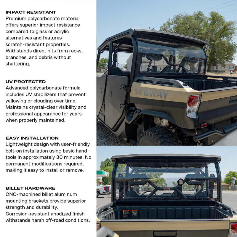 Load image into Gallery viewer, Segway UT10 Polycarbonate Full Rear Windshield
