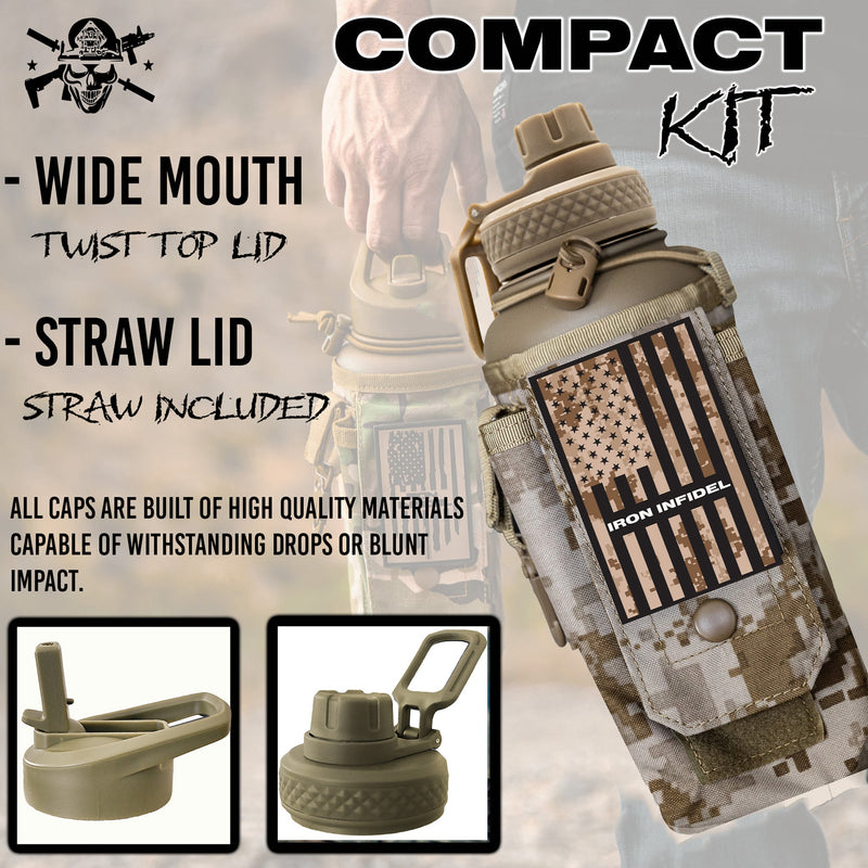 Load image into Gallery viewer, 32oz Compact Battle Bottles
