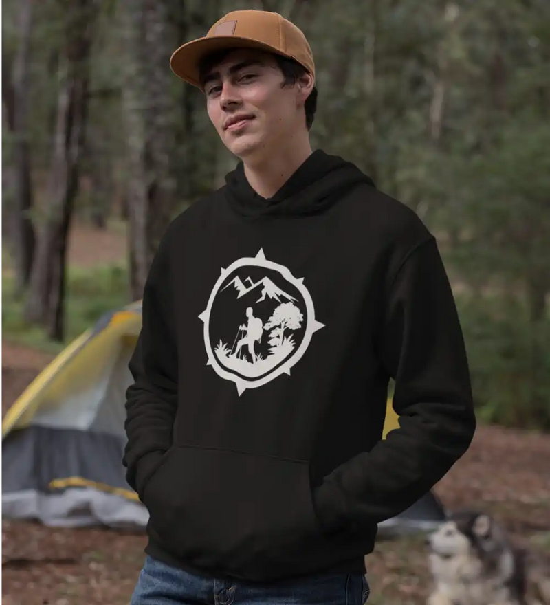 Load image into Gallery viewer, Hiking Mountain Compass Unisex Hoodie
