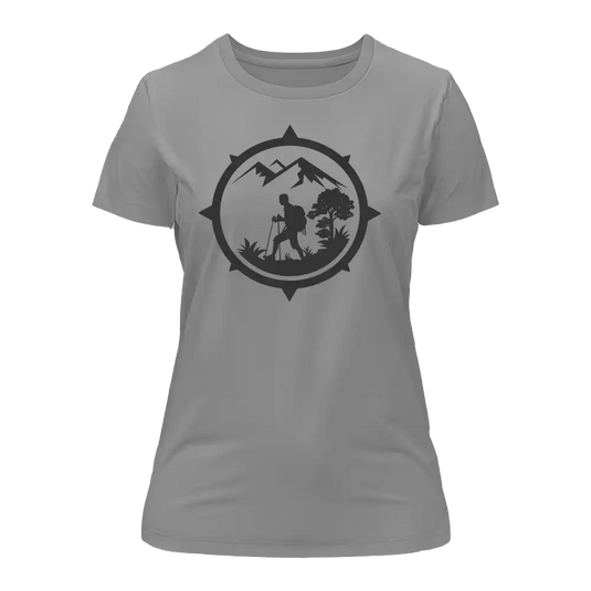 Hiking Mountain Compass T-Shirt for Women