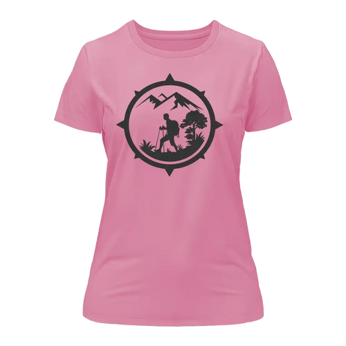 Hiking Mountain Compass T-Shirt for Women