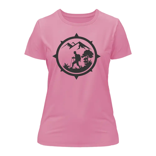 Hiking Mountain Compass T-Shirt for Women