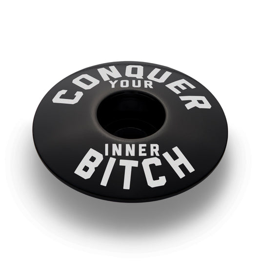 Conquer Your Inner Bitch Custom Bicycle Headset Cap