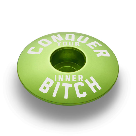 Conquer Your Inner Bitch Custom Bicycle Headset Cap