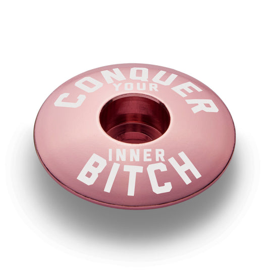 Conquer Your Inner Bitch Custom Bicycle Headset Cap