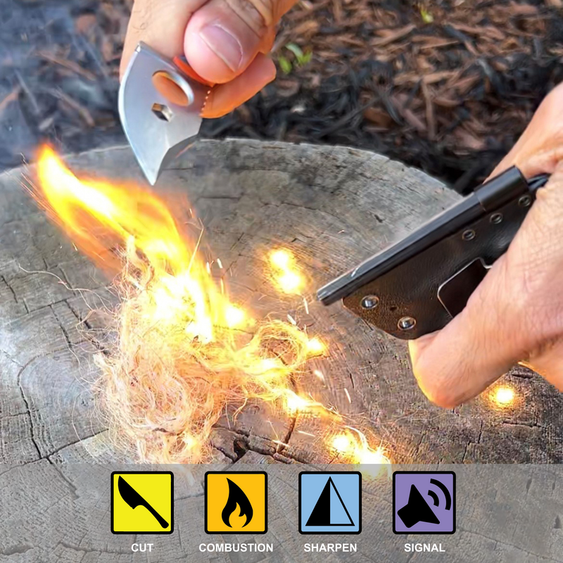 Load image into Gallery viewer, Contour Feather Adventure Survival Knife
