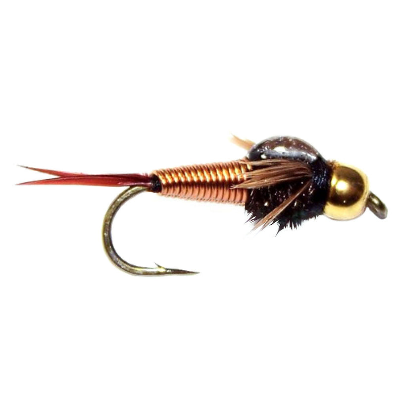 Load image into Gallery viewer, Bead Head Copper John Nymph 1 Dozen Fly Fishing Flies - Hook Size 18

