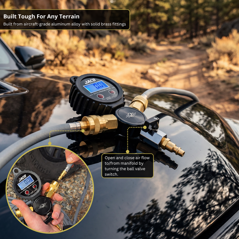 Load image into Gallery viewer, Rapid 4-Tire Inflation/Deflation System with Lightning™ Air Chucks | Multi-Tire Inflator/Deflator 4-Way Hose Kit for Off Road 4x4
