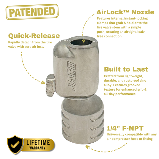 Lightning™ S-Series Tire Air Chuck | Open Flow, 1/4