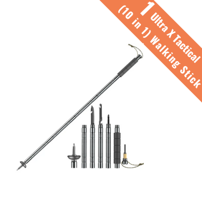Load image into Gallery viewer, Ultra X Tactical Survival System - (10 in 1) Walking Stick
