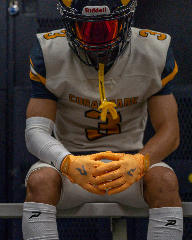 Load image into Gallery viewer, Phenom Elite VPS5 Youth Football Gloves - Team Colors
