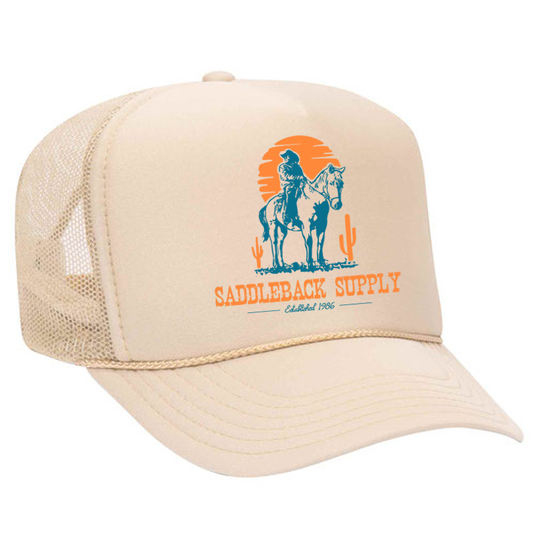 Cowboy & Trusty Steed Tan Foam Hat