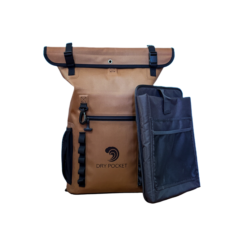 Load image into Gallery viewer, [PRE-ORDER] Waterproof Floating Backpack Dry Bag - Coyote Brown [Restocking in July 2026]
