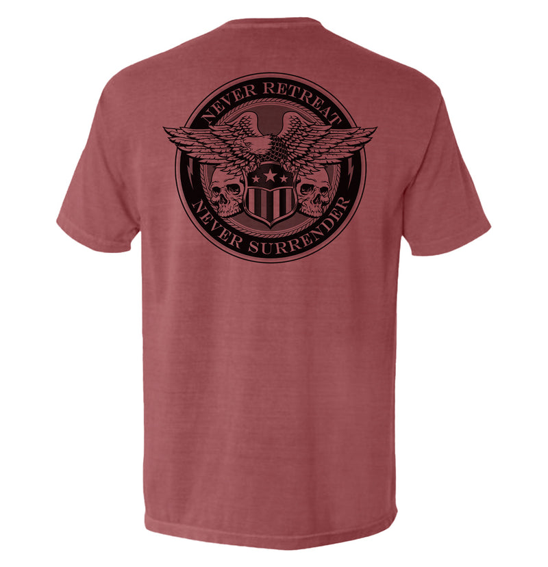 Load image into Gallery viewer, Never Retreat Never Surrender Skulls
