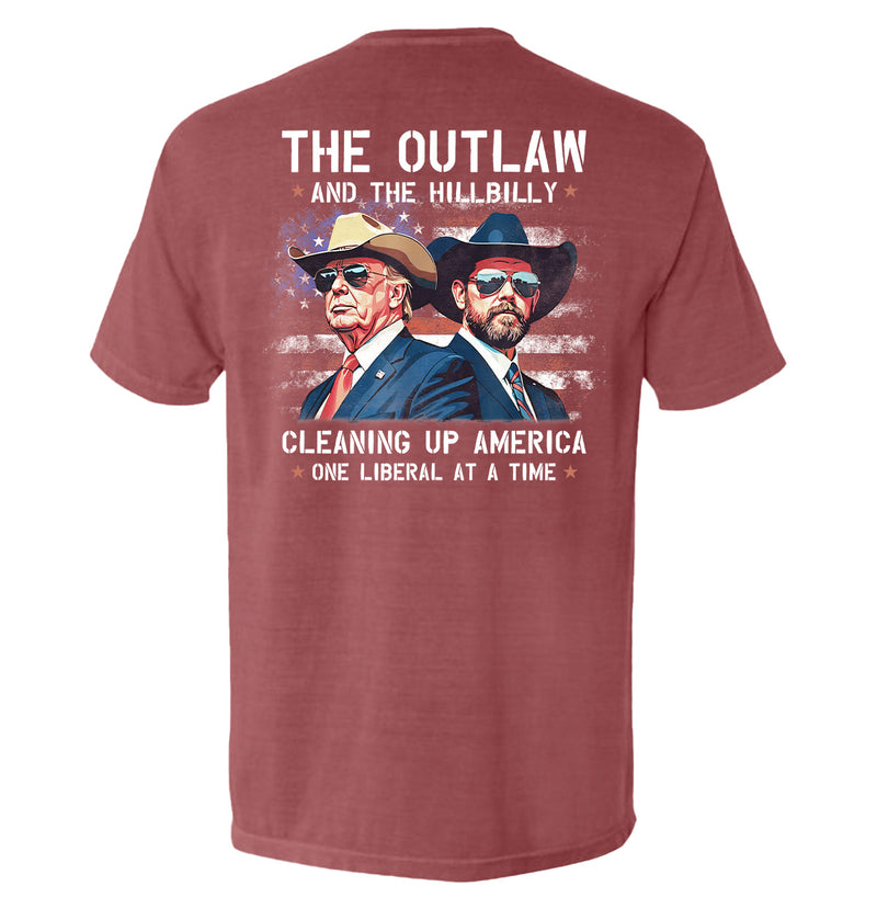 Load image into Gallery viewer, The Outlaw and the Hillbilly Cleaning up America One Liberal at a Time
