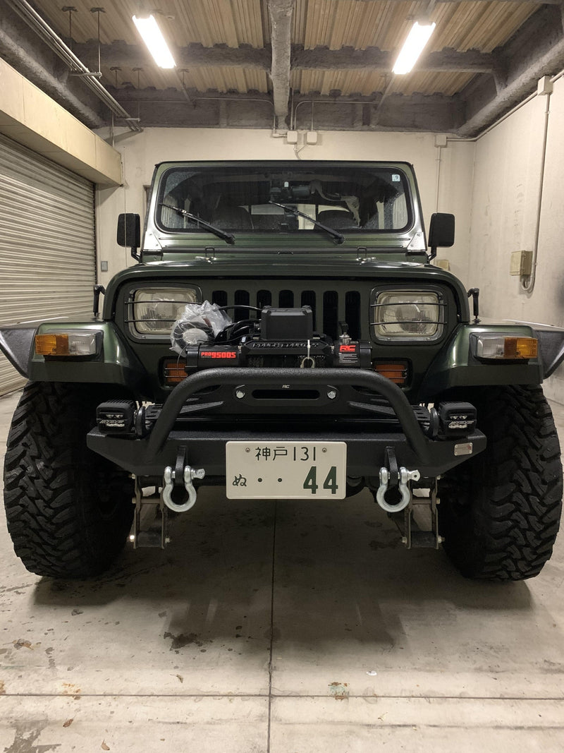 Load image into Gallery viewer, Fishbone Offroad Piranha Front Bumper with Winch Guard for 1987-2006 Jeep Wrangler FB22048
