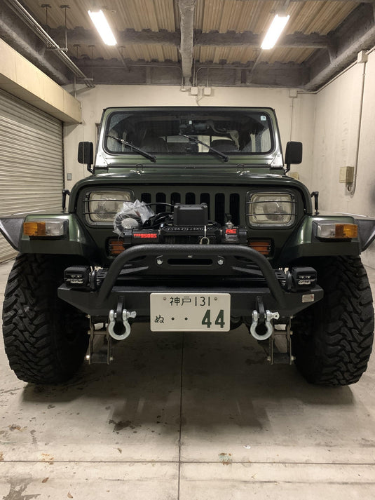 Fishbone Offroad Piranha Front Bumper with Winch Guard for 1987-2006 Jeep Wrangler FB22048