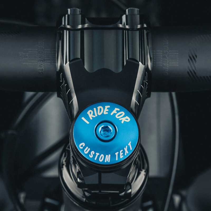Load image into Gallery viewer, I Ride For - Custom Bicycle Headset Cap
