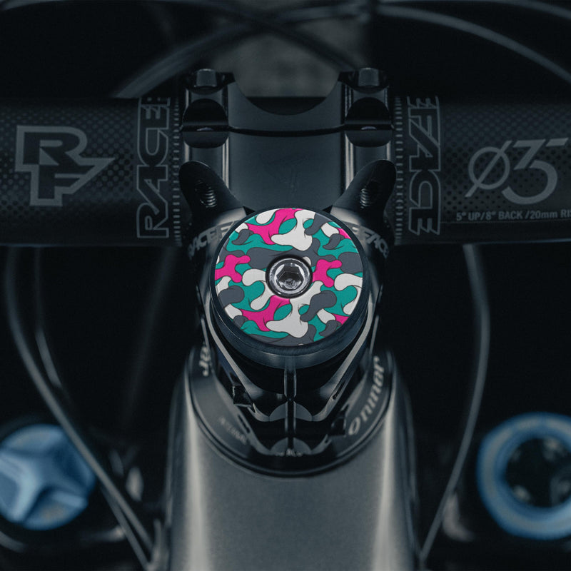 Load image into Gallery viewer, Dispatch Camo Custom Bicycle Stem Cap
