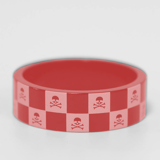 Custom Checkerboard Skull Bicycle Headset Spacer 10mm