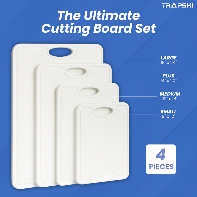 Load image into Gallery viewer, TRAPSKI Premium 1/2 Inch Thick HDPE Cutting Boards | Food-Grade Kitchen Prep Surface | Juice Grooves | Made in the USA
