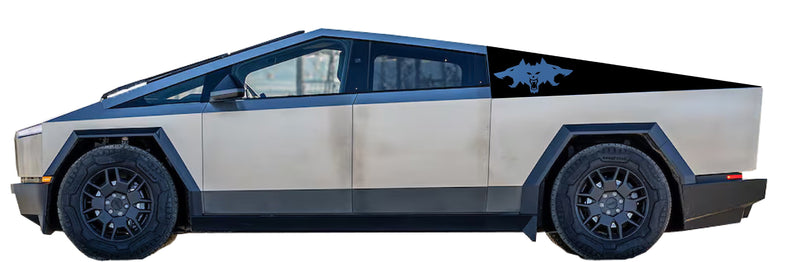 Load image into Gallery viewer, Cyberbeast Logo Bedside Panel Decals For The 2023-2026 Tesla Cybertruck (x2)
