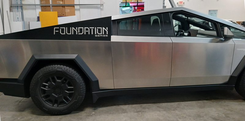 Load image into Gallery viewer, &quot;Foundation Series&quot; Bedside Panel Decals For The 2023-2026 Tesla Cybertruck (x2)
