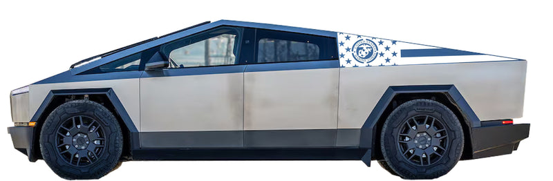 Load image into Gallery viewer, United States Marine Corps Bedside Panel Decals For The 2023-2026 Tesla Cybertruck (x2)
