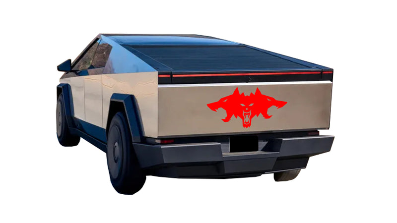 Load image into Gallery viewer, Cyberbeast Logo Tailgate Decals For The 2023-2026 Tesla Cybertruck
