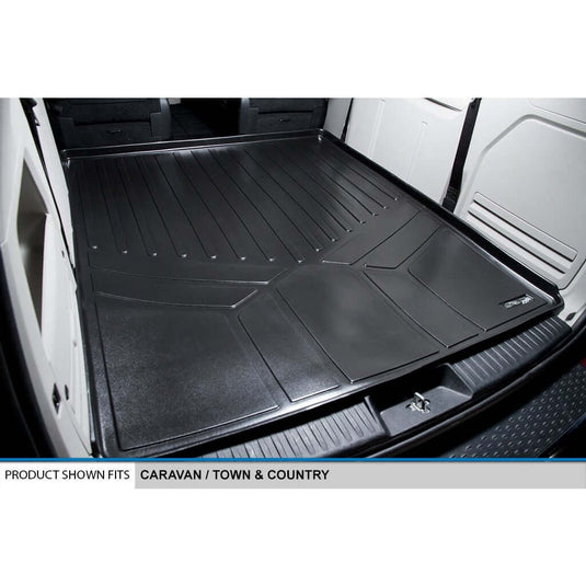 Smart Trim™ Custom Fit Floor Liners For 2013-2020 Dodge Grand Caravan with 2nd Row Bucket Seats and 1st Row Super Console
