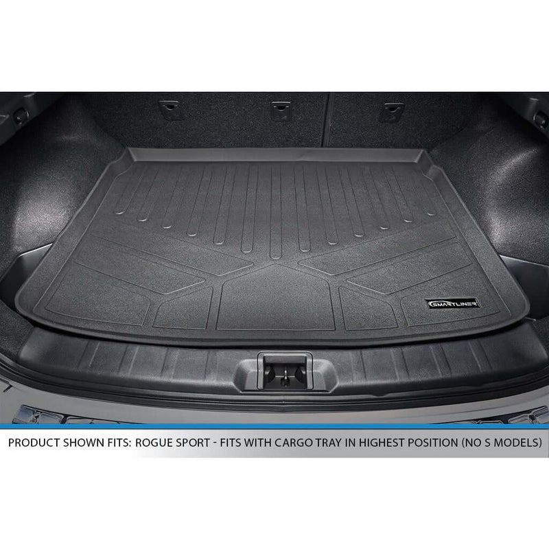 Load image into Gallery viewer, SMARTLINER Custom Fit Floor Liners For 2017-2024 Nissan Rogue Sport - Factory Cargo Tray in Highest Position (No S Models)
