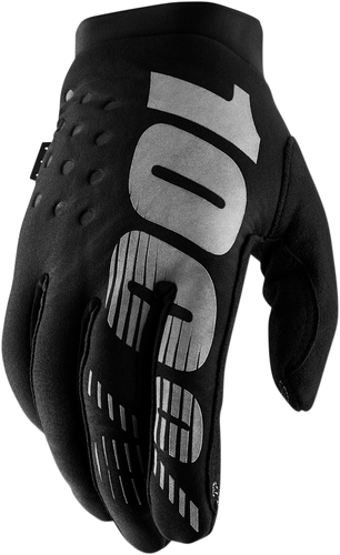 100% Brisker Gloves - Black/Gray - XL 10003-00003